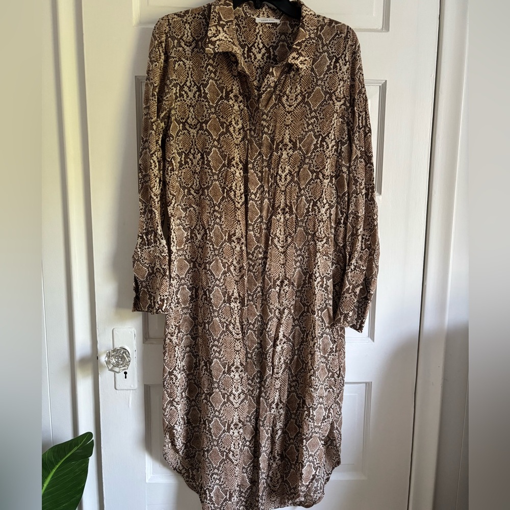 Anine bing silk shirt dress